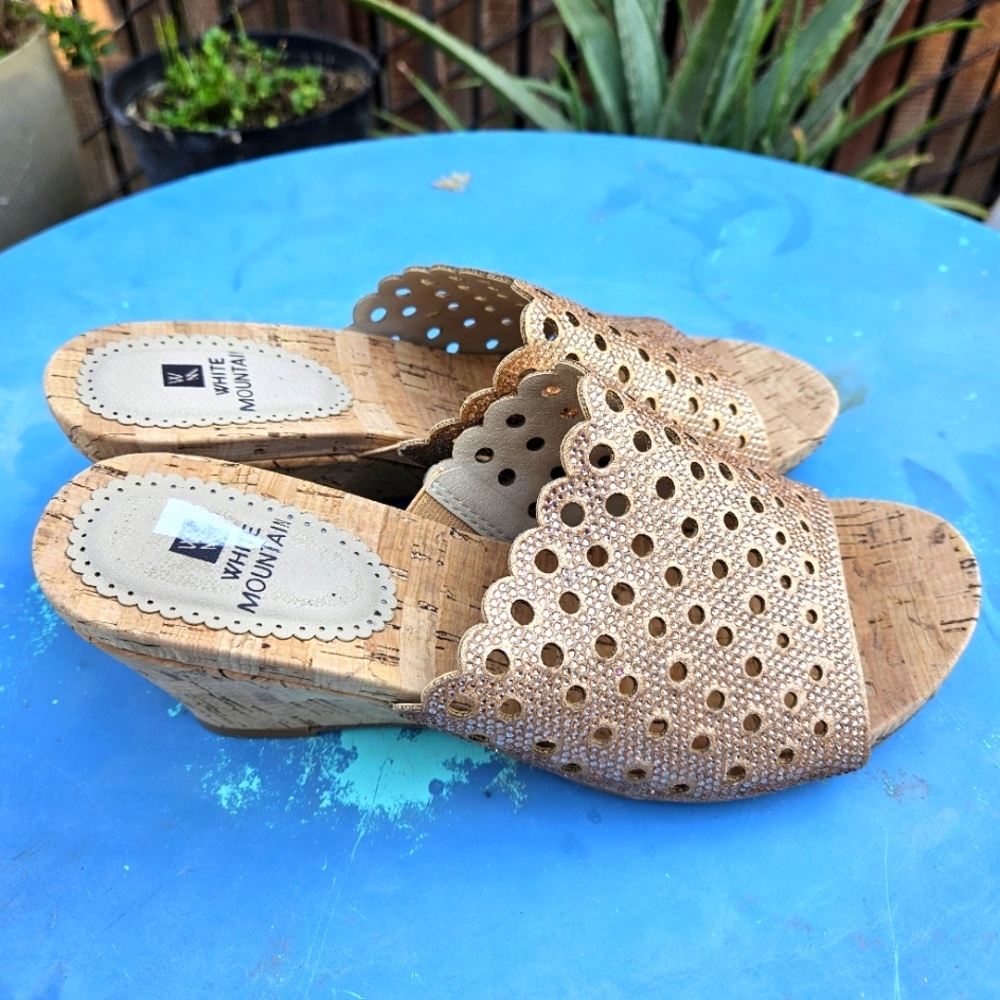 White Mountain Women's Platform Sandals Size 8 - Picture 14 of 14